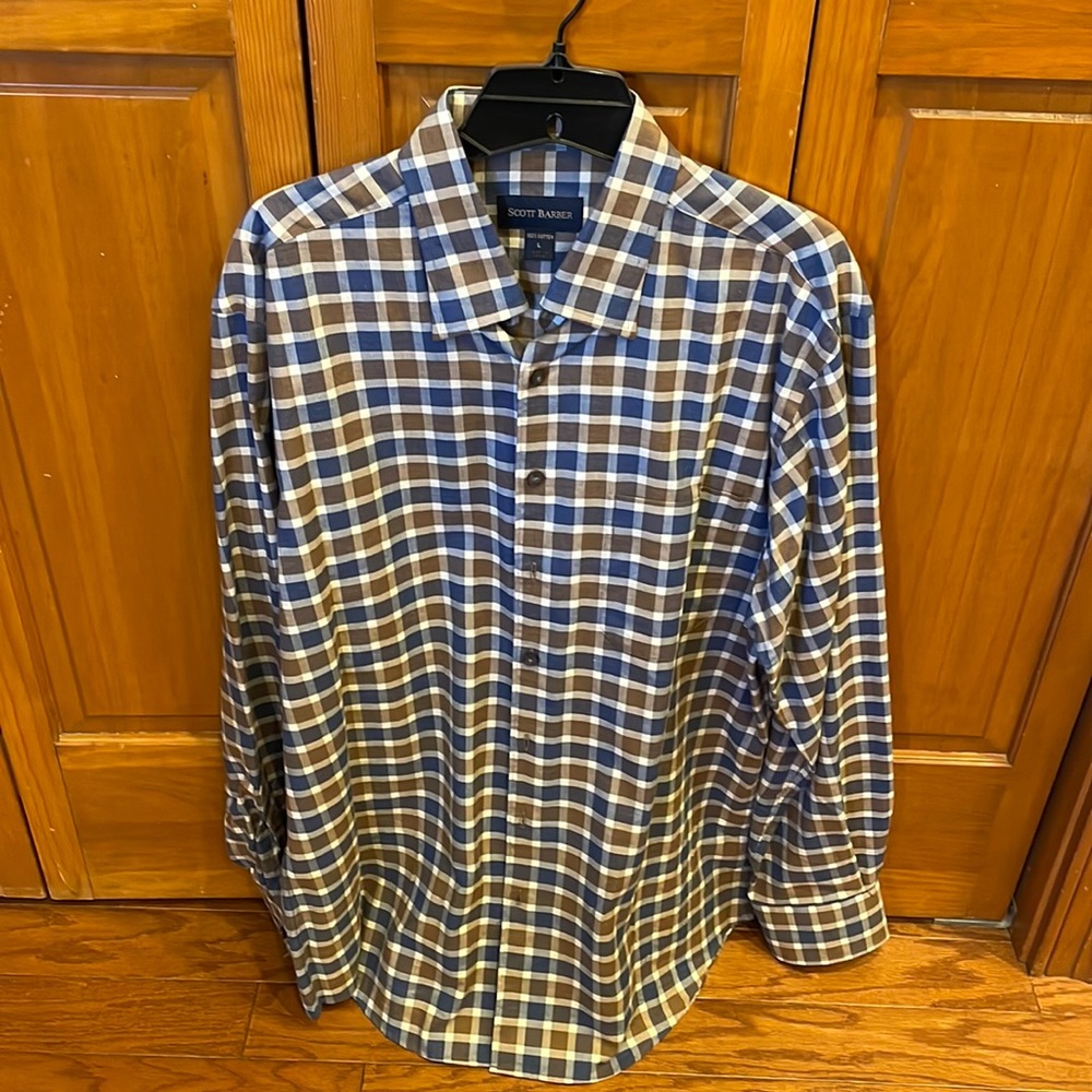 Scott Barber buttoned down long sleeve shirt.